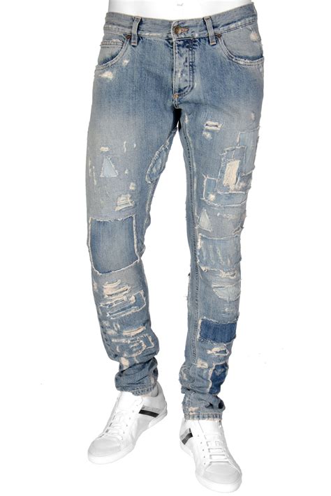 jeans dolce gabbana gold|Dolce & Gabbana distressed jeans.